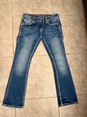Rock Revival Women's Medium Blue Kai Bootcut Jeans